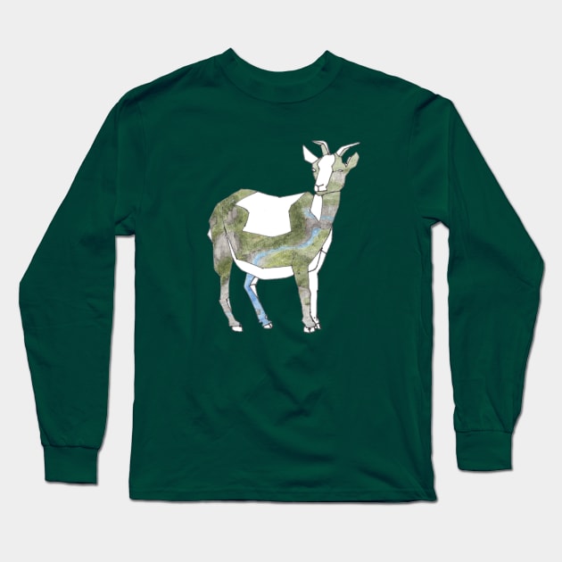 Polygon Goat Long Sleeve T-Shirt by InchInk